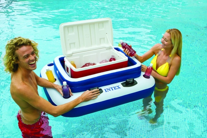 Glacière gonflable avec 6 porte-boissons