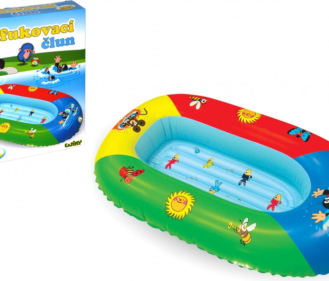 Bateau gonflable pour enfants avec la taupe