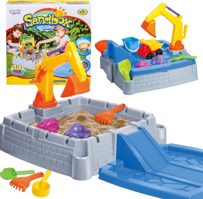 Bac à sable portable WOOPIE Château avec 9 accessoires