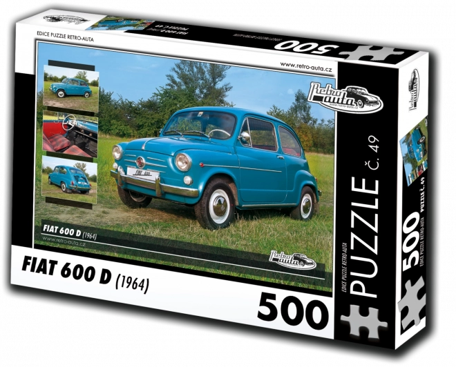 Puzzle Retro voitures Fiat 600 D (1964) 500 pièces