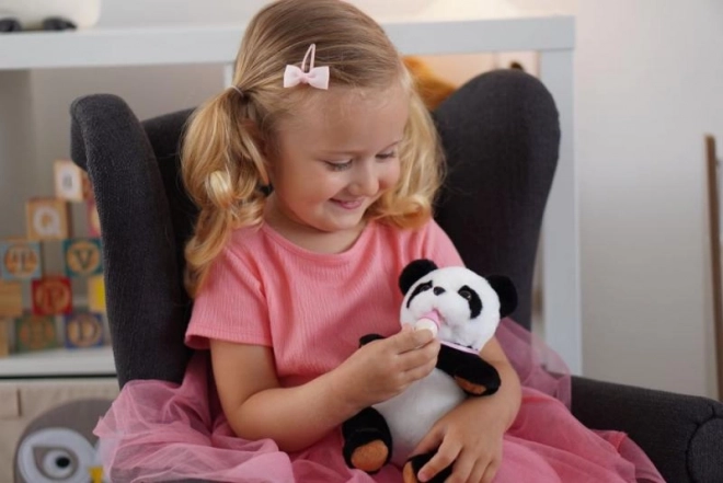 Panda interactive avec biberon