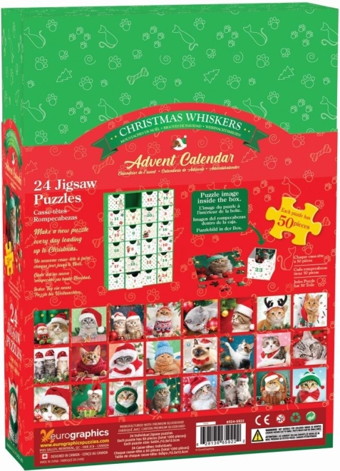 Calendrier de l'Avent puzzle Barbes de Noël