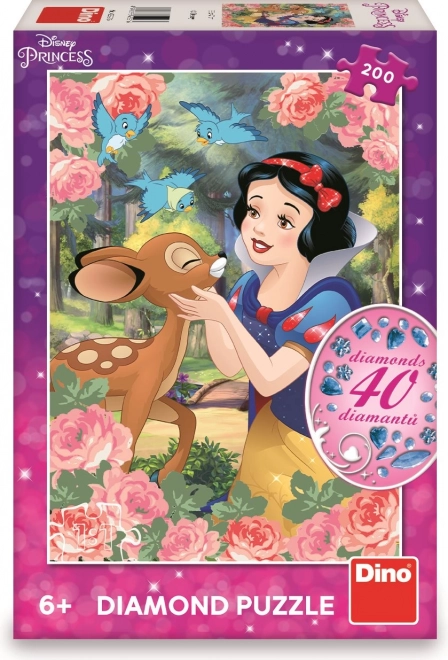 Puzzle DINO avec gemmes Blanche-Neige et biche 200 pièces
