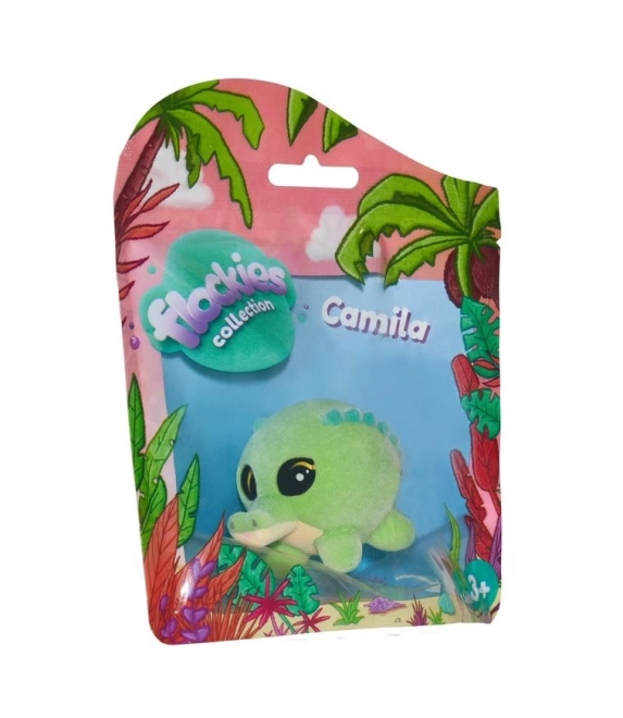 Jouet en peluche crocodile vert Flockies