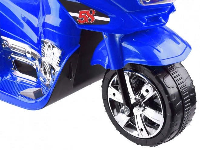 Moto de sport pour enfants avec éclairage LED coloré – Bleu