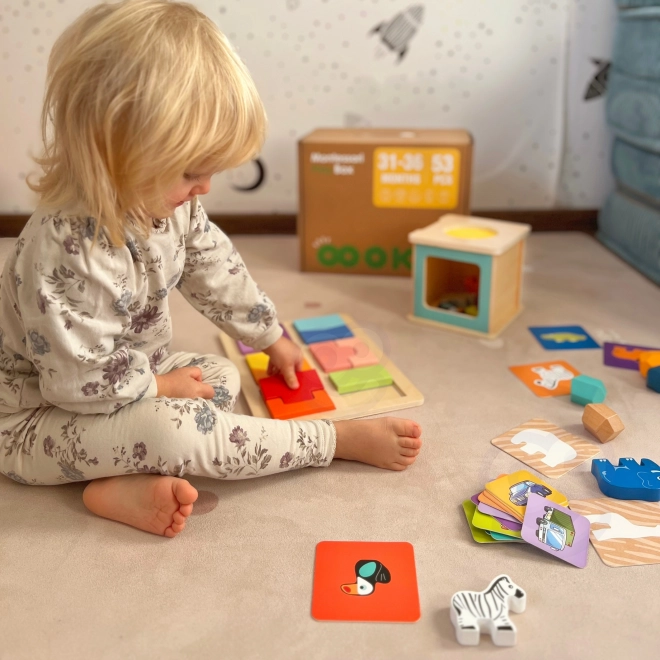 Boîte Montessori éducative pour enfants âgés de 31 à 36 mois