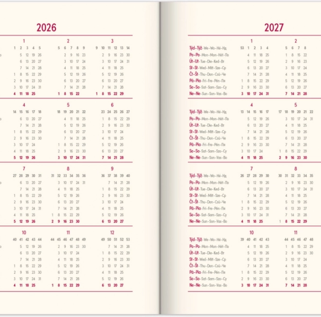 Agenda quotidien Diamante 2026 bleu