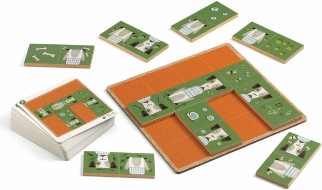 Jeu logique en bois Dogmino
