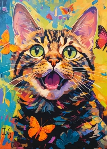 puzzle chaton heureux 260 pièces