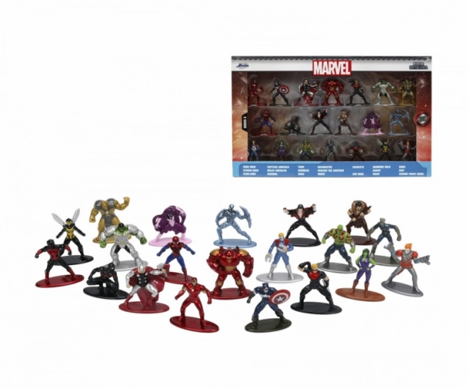 Figurines de collection Nano en métal de Marvel 20 pièces