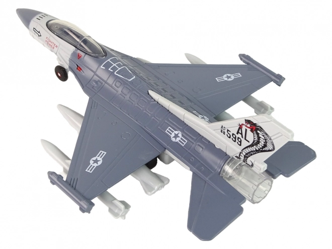 Avion Fricative Drive Lumières Sons 1:72 gris