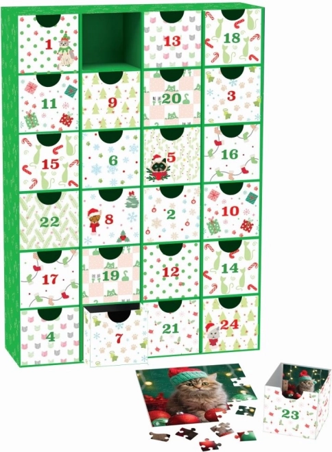 Calendrier de l'Avent puzzle Barbes de Noël