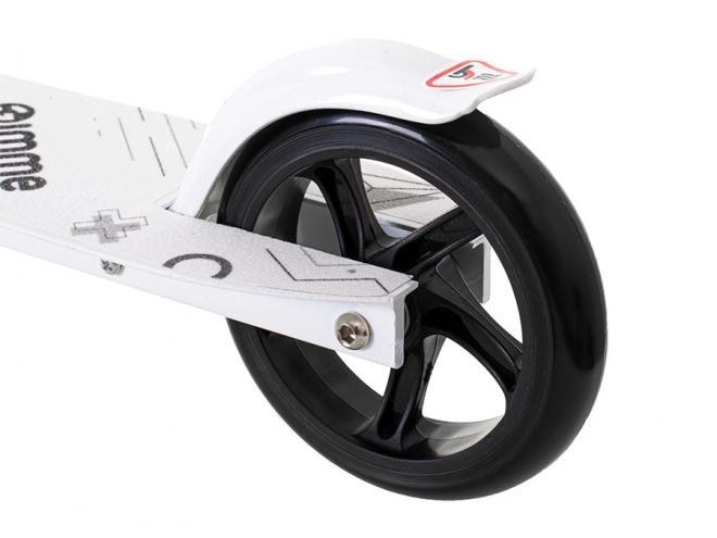 Trottinette pliable urbaine CARI 145 mm blanc-noir