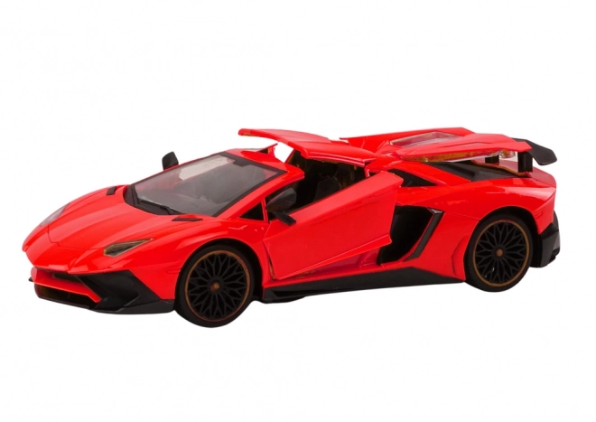 Voiture de course télécommandée 1:12 avec portes ouvrantes rouge