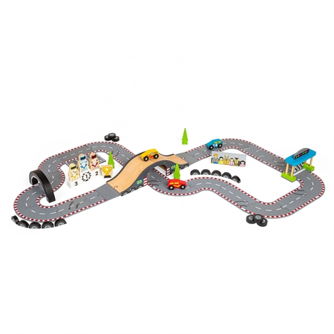 Bigjigs Rail Circuit de course en bois jour de course