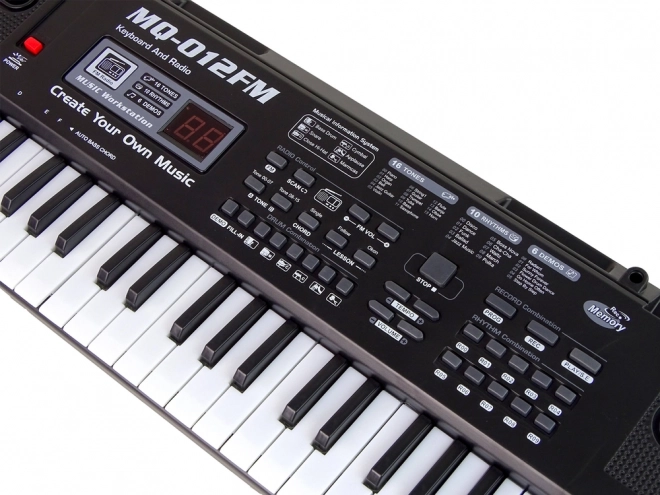 Instrument électronique à clavier avec microphone et radio FM, 61 touches