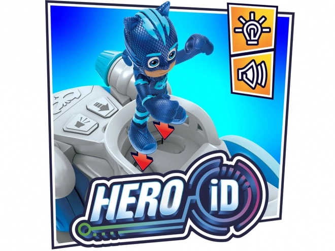 PJMasks Chat Courageux Rugissant avec figurine