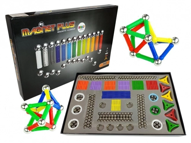 Cubes magnétiques Magnastix 560 + ensemble de tableau