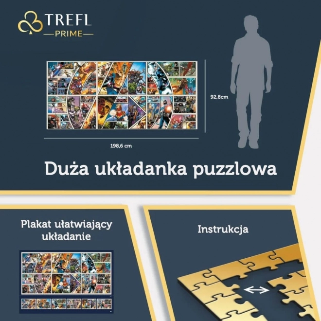 Puzzle 9000 pièces Marvel à travers l'Univers des Comics