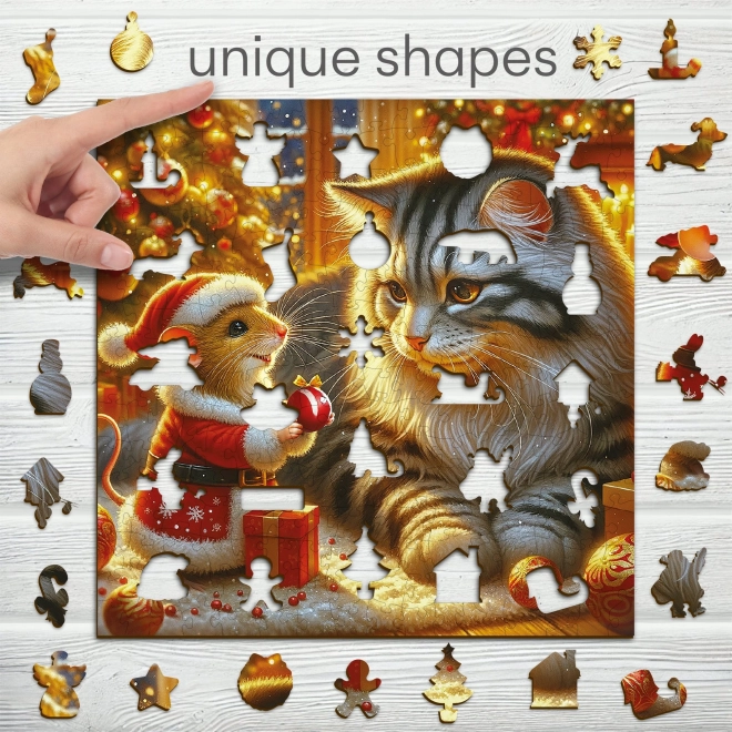Puzzle en bois Chat et souris 250 pièces