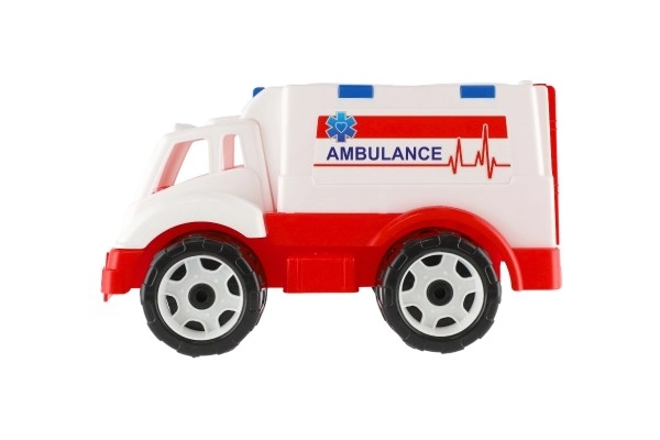 Petite ambulance en plastique blanc