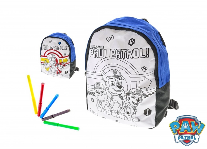 Sac à dos à colorier - Pat'Patrouille