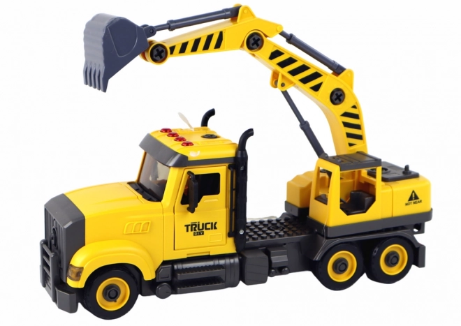 Chariot pliant avec grue jaune