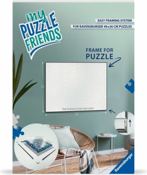Cadre pour puzzle Ravensburger My Puzzle Friends 49x36 cm - noir