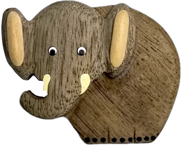Magnet en bois éléphant de profil 2Kids Toys
