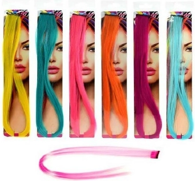 Mèche de cheveux colorée 50 cm – 6 couleurs