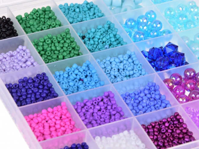 Perles colorées et cristaux pour la création de bracelets
