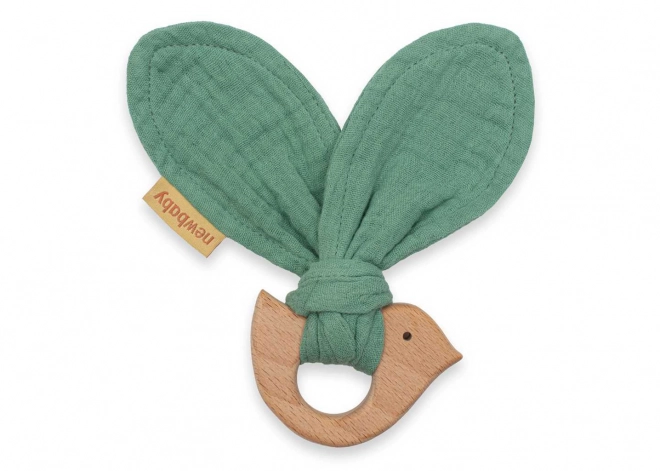 Anneau de dentition New Baby avec oiseau menthe