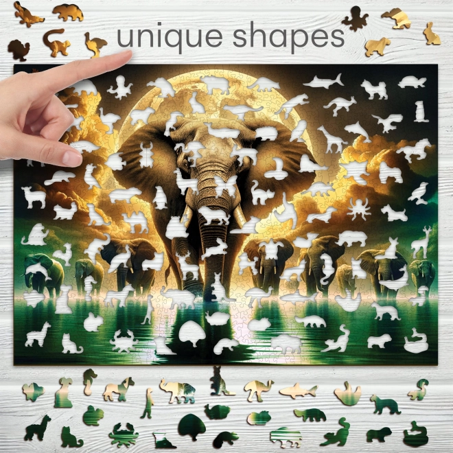 Puzzle en bois WOODEN CITY Rêves d'éléphant 1010 pièces