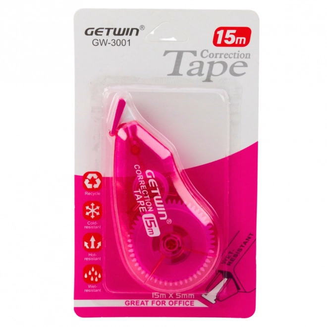 Ruban correcteur rose 15 m x 5 mm