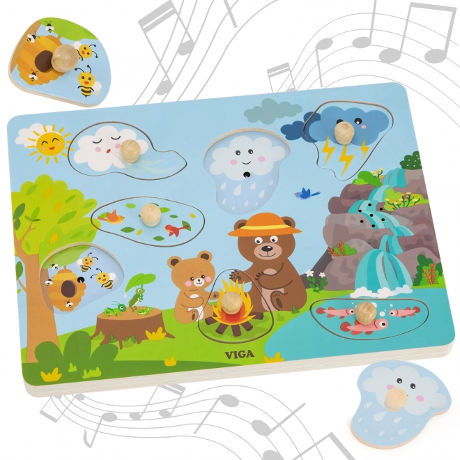 Puzzle en bois SONS DE LA NATURE de VIGA