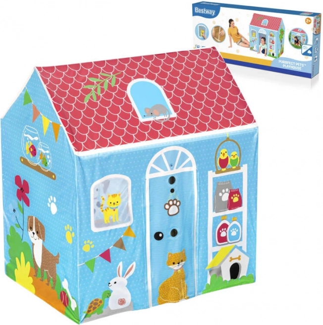 Maisonnettes colorées pour jardin et chambre d’enfant – bleu