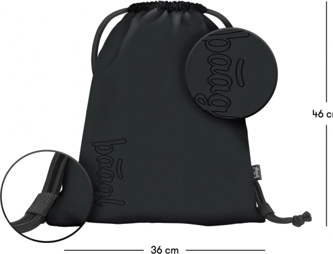 Set scolaire Baagl Skate Max Darkness : sac à dos, trousse et sac