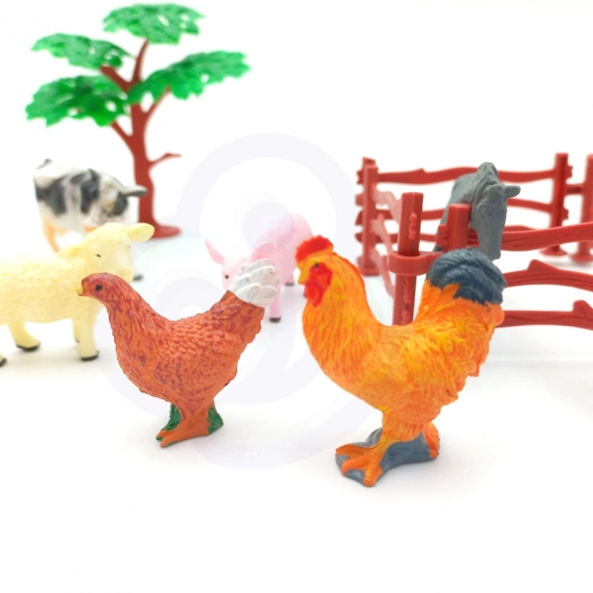Woopie ensemble de figures d’animaux de la ferme 14 pièces