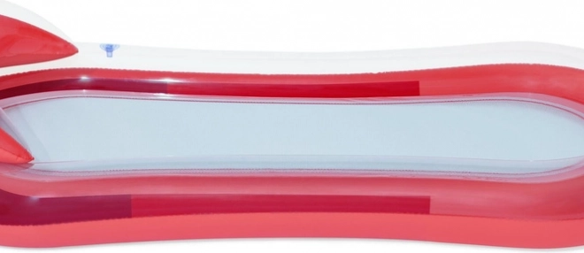 Matelas gonflable rouge avec fond en filet