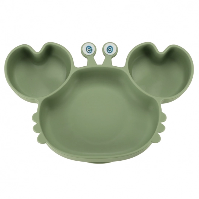Set d'ustensiles pour enfants en silicone, crabe, 19 pièces vert