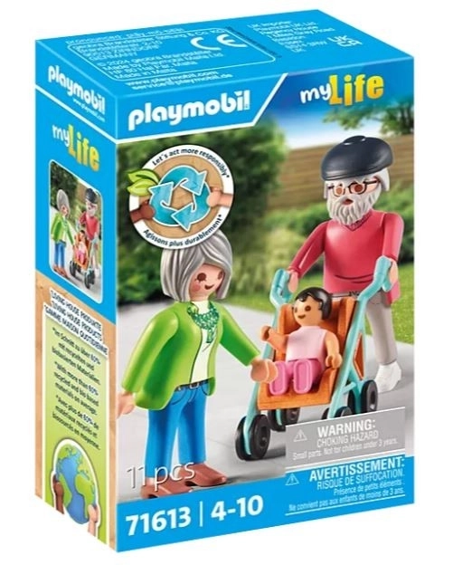 Figurines PLAYMOBIL Ma Vie Grands-parents avec petit-enfant