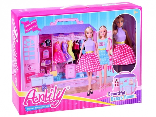 Poupée Anlily avec armoire à vêtements