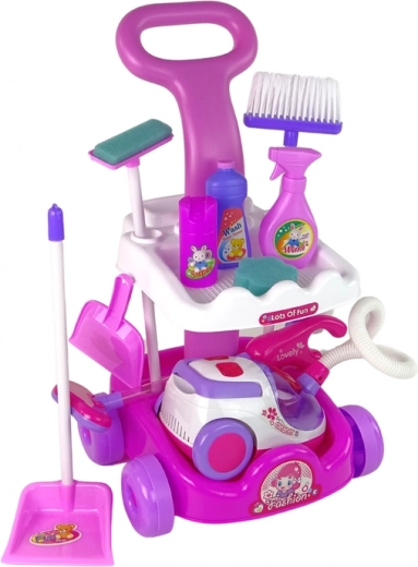 Chariot à roulettes avec espace de rangement bien organisé