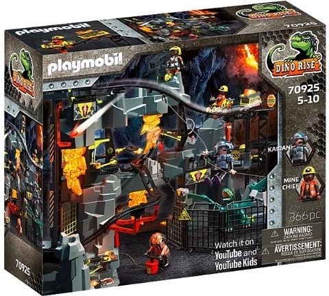 PLAYMOBIL DINO RISE mine de dinosaures avec chariots et ascenseur