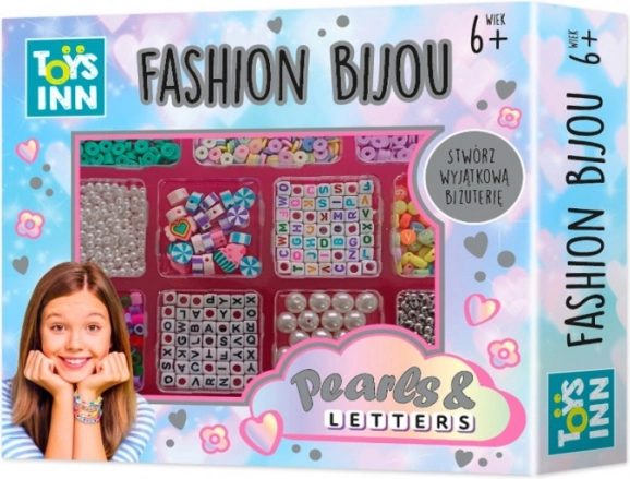 Kit créatif de perles Pearl & Letters pour fabriquer des bijoux