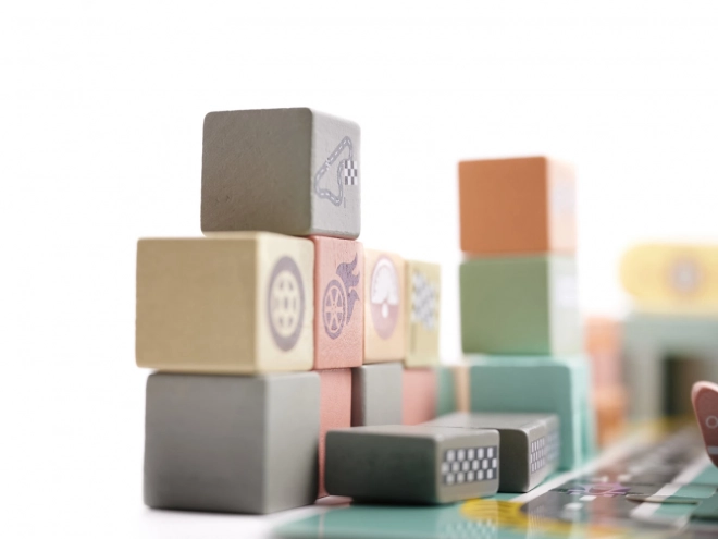 Blocs de construction en bois avec base - ville 161 pièces