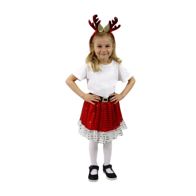 Déguisement enfant TUTU jupe renne de Noël avec serre-tête