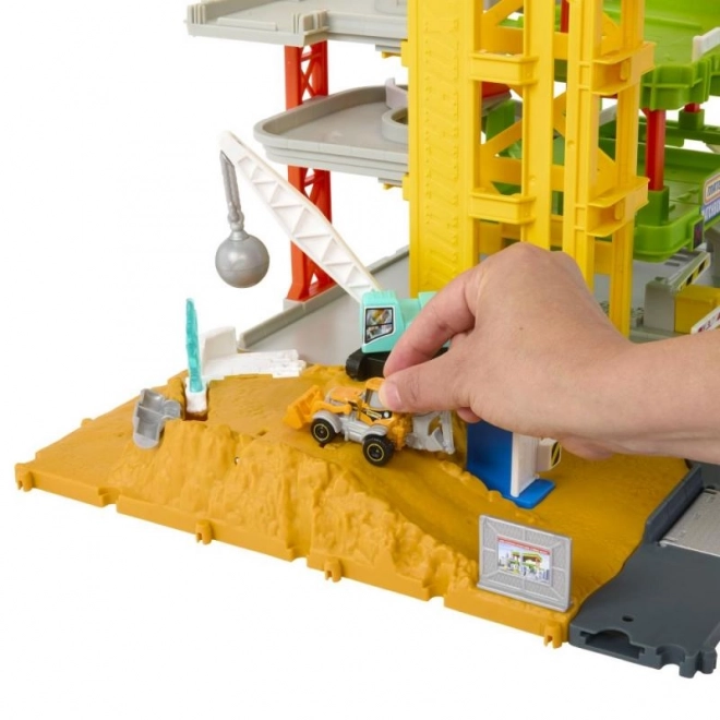 Zone de construction Matchbox avec lumières et sons
