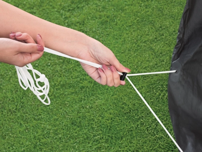 Fixation sûre par cordons