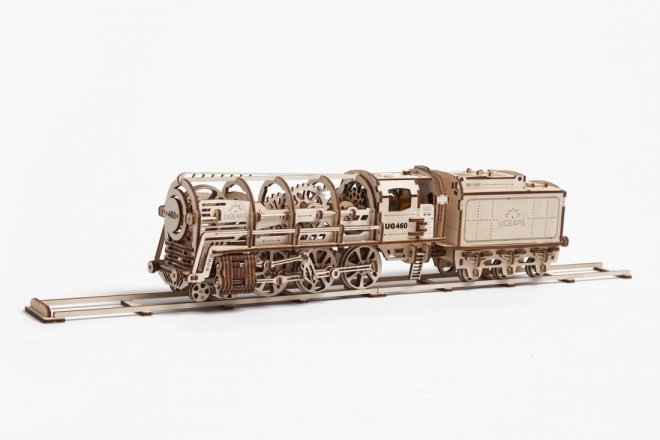 Puzzles mécaniques en bois UGEARS - Locomotive à vapeur avec tender